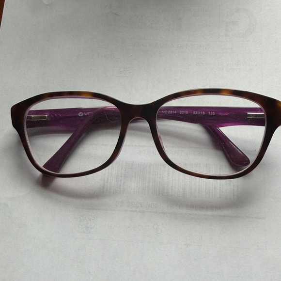 Vogue Accessories - Vogue Tortoiseshell Frames with Purple Temples